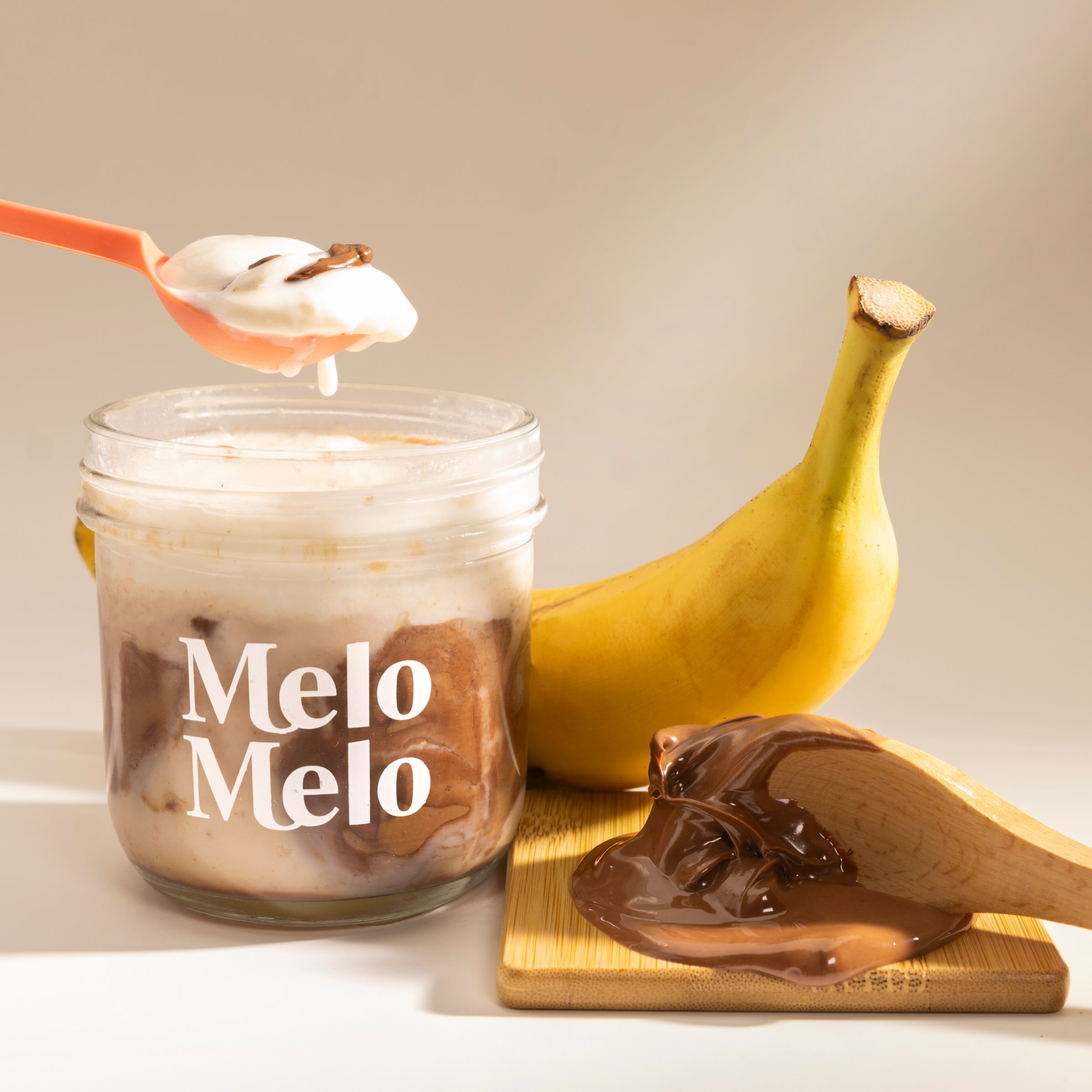 Banana Nutella Coconut/香蕉榛果巧克力酱椰子冻| Melo Melo